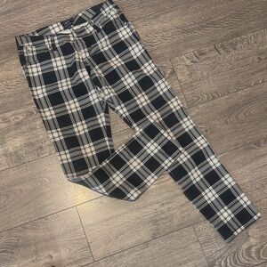 Tripp NYC Plaid Black and White Pants
